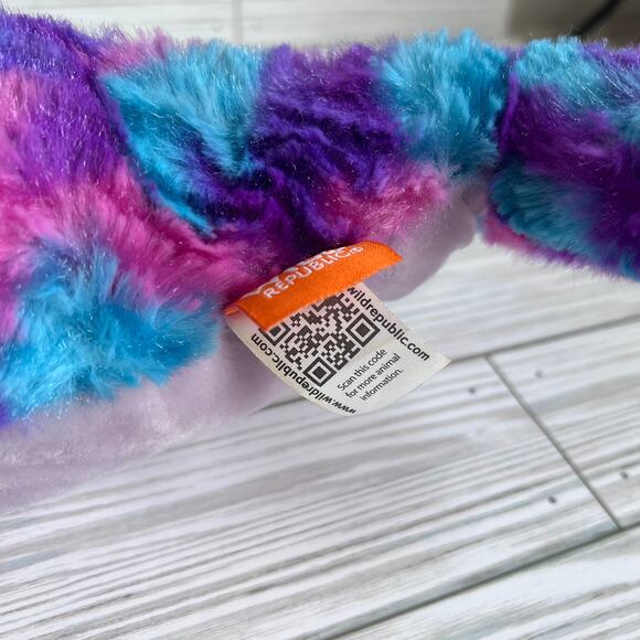 NWT Wild Republic Colorkins Multi-Color Tie-Dye Dolphin Stuffed Animal - Picture 6 of 14